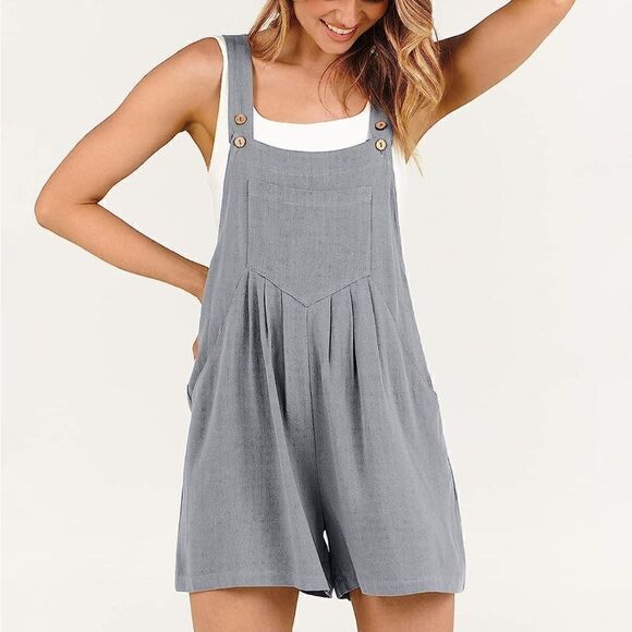Women's Shorts Overall Jumpsuit Romper - Picture 1 of 5